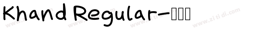 Khand Regular字体转换